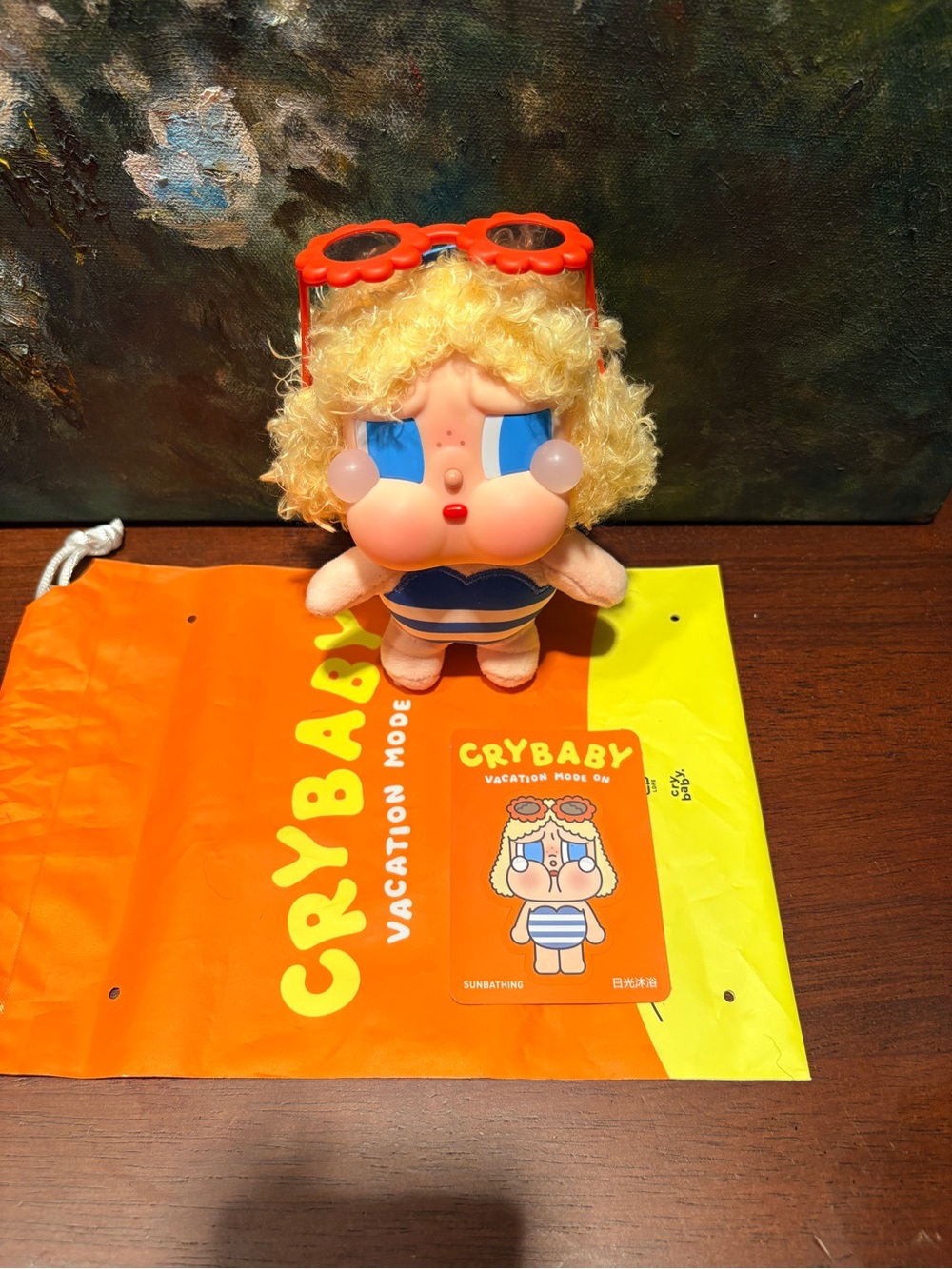 Crybaby Vacation Mode Blonde Doll with Orange Sunglasses